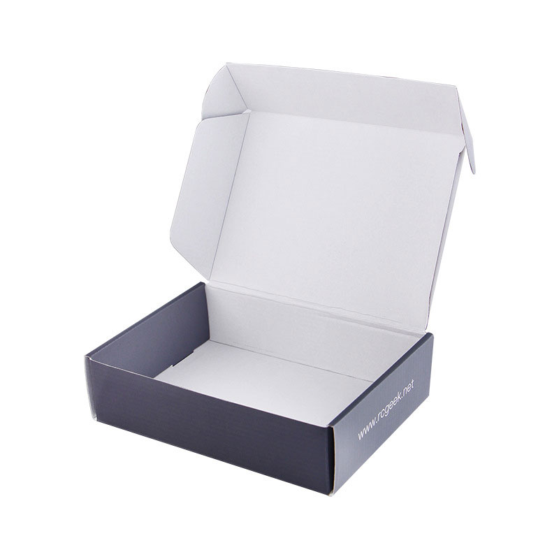 Black Shipping Carton Cardboard Packaging E-flute Corrugated Box ...